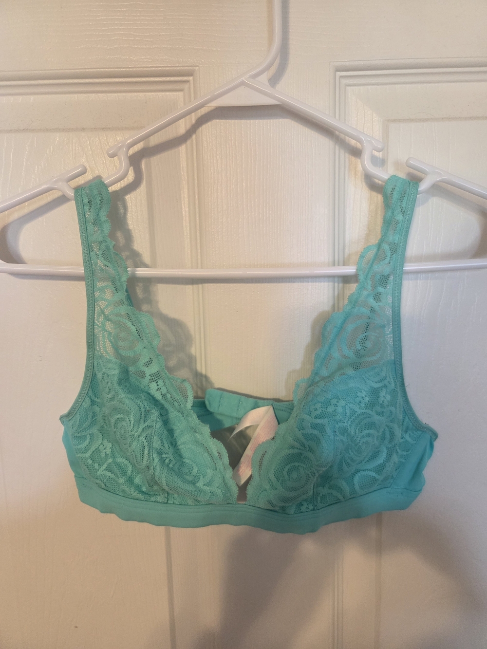 PINK By Victoria's Secret Teal Lace Plunge Bralette